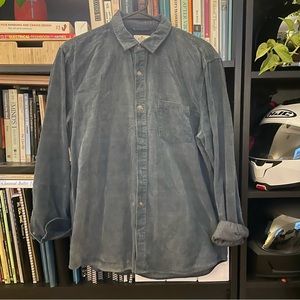 Blue corduroy button down from Marine Layer